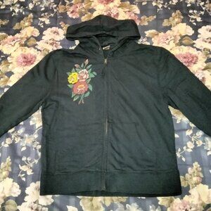 Death Before Dishonor Women's Large (L) 100% Cotton Zip Up Hoodie Sweatshirt